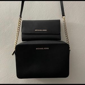 Michael Kors crossbody and wallet set